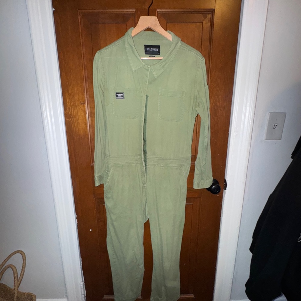 Wildfang Olive Utility Jumpsuit